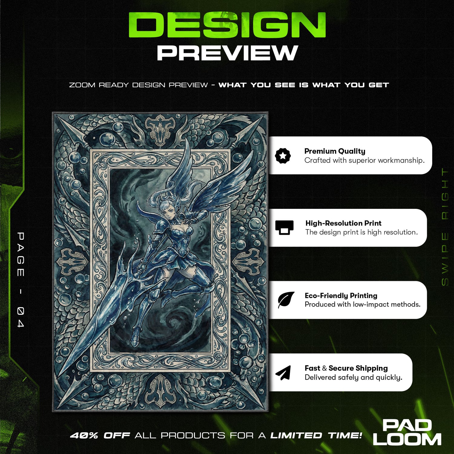 Chair character design printed on rug