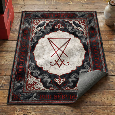 Non Serviam Sigil Rug — Occult Gothic Area Rug