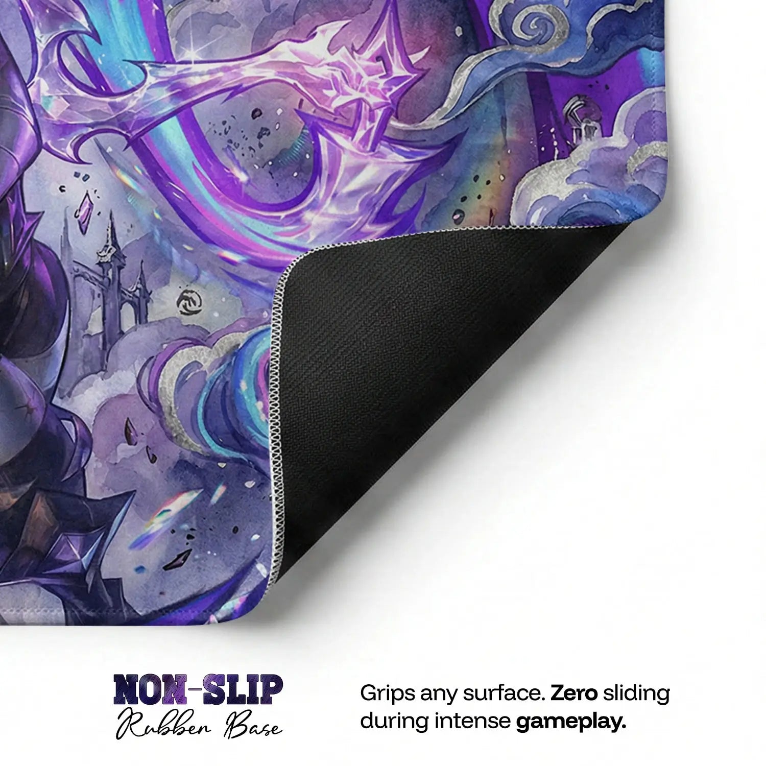 Non-slip rubber base TCG playmat