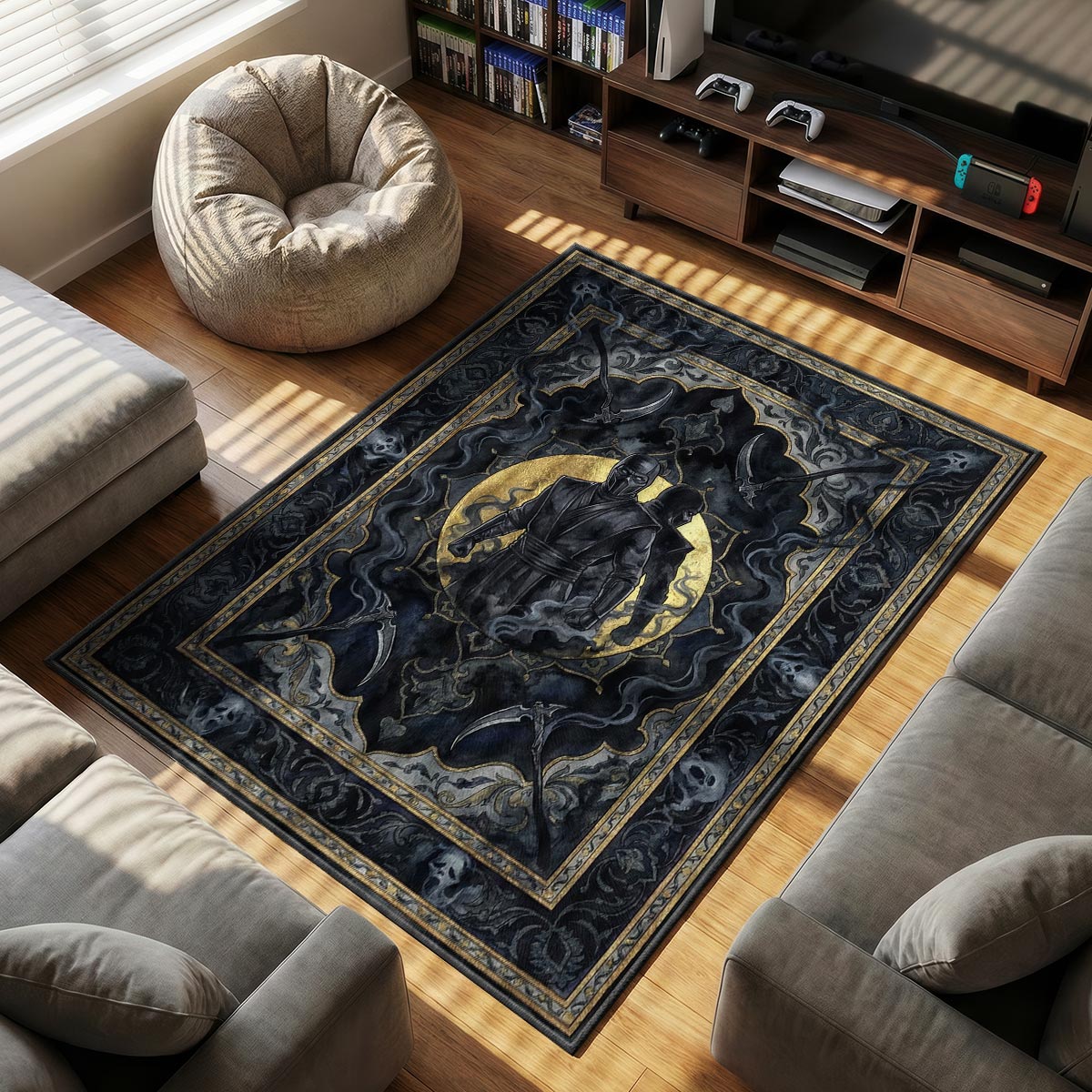 Noob Saibot Schattenbild Teppich - Mortal Kombat Stuhlunterlage