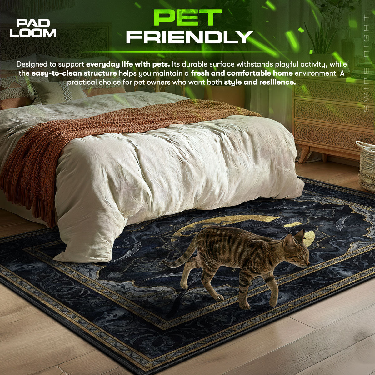 Noob Saibot Schattenbild Teppich - Mortal Kombat Stuhlunterlage