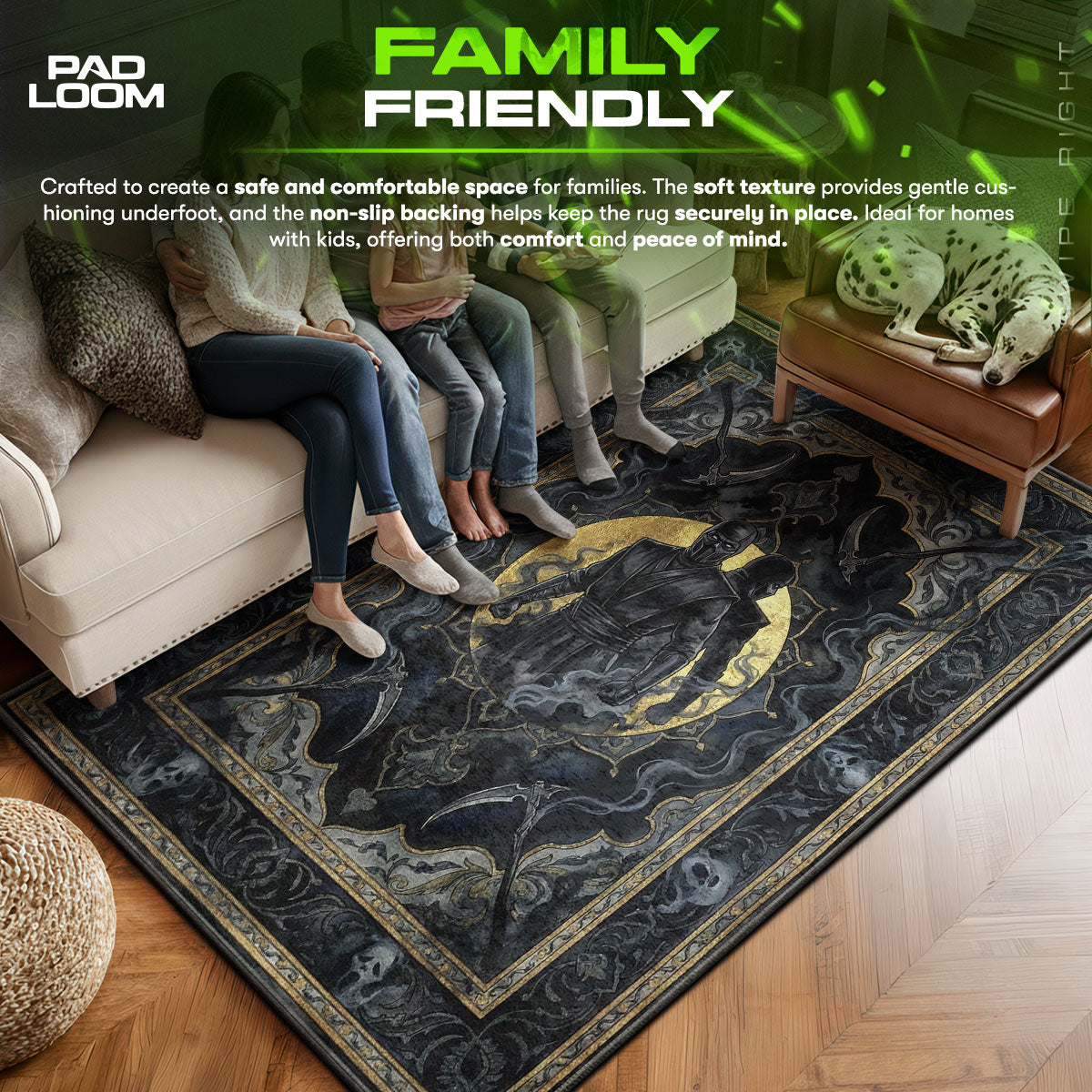 Noob Saibot Schattenbild Teppich - Mortal Kombat Stuhlunterlage