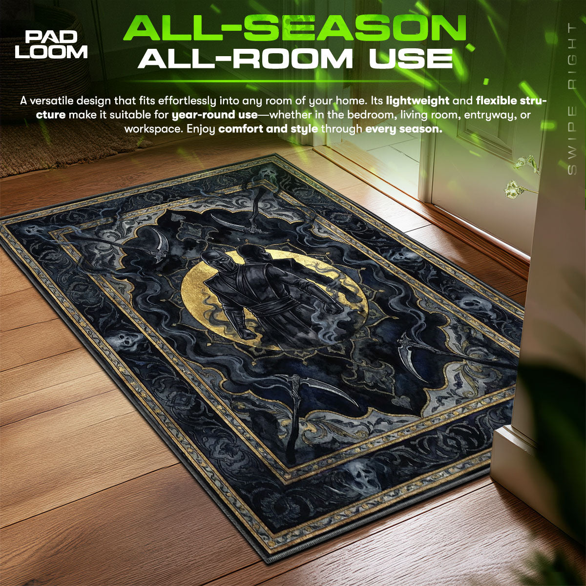 Noob Saibot Schattenbild Teppich - Mortal Kombat Stuhlunterlage