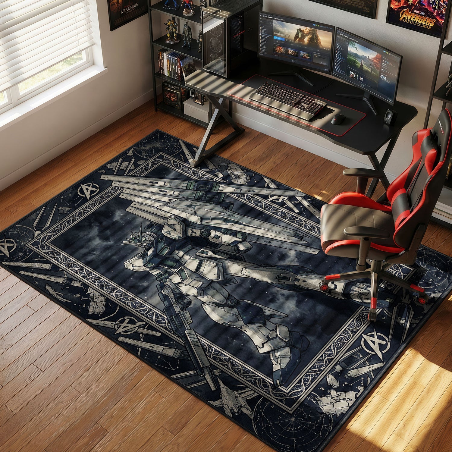 Nu Gundam Fin Trichter Weltraumteppich - Char's Gegenangriff Stuhlmatte