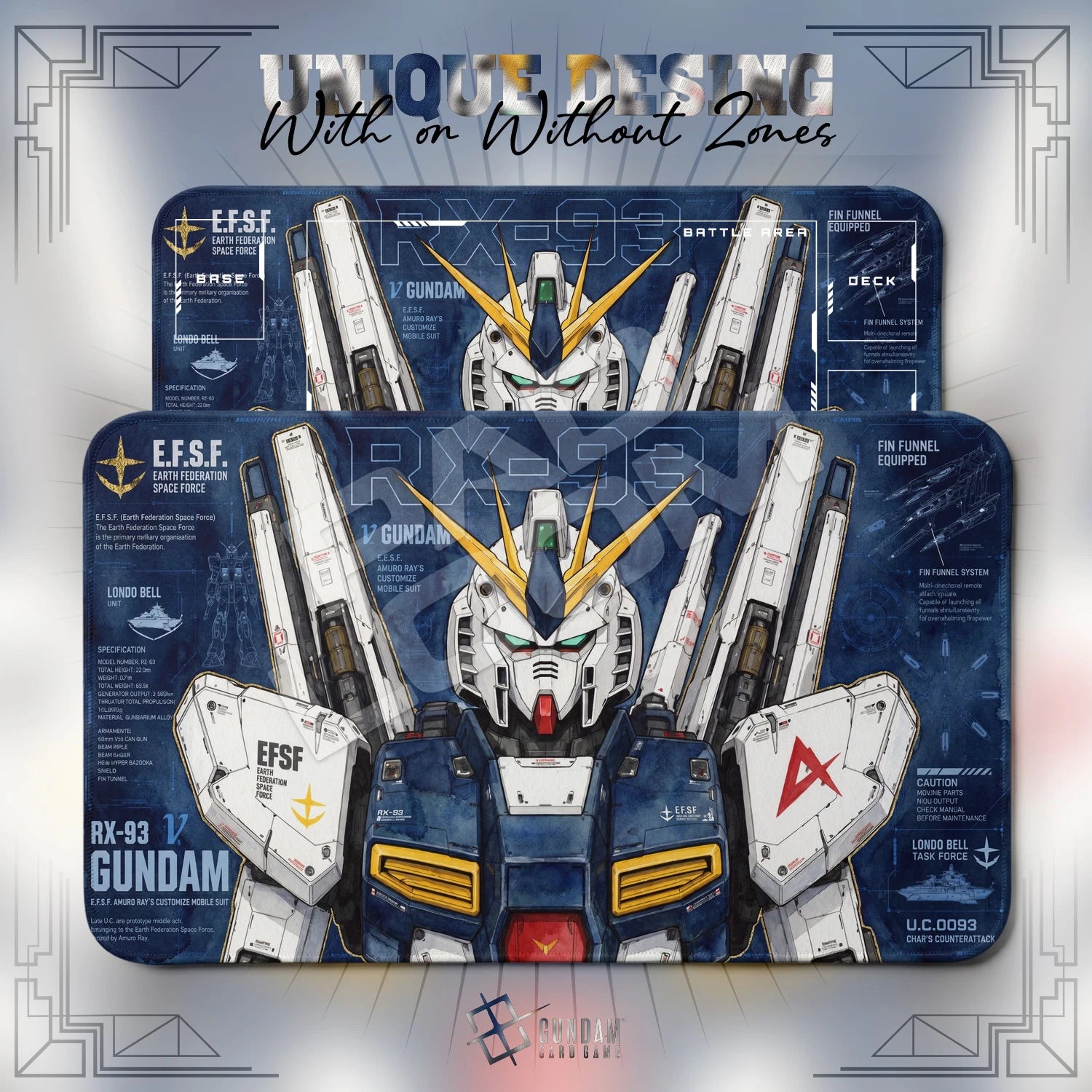 Nu Gundam RX-93 Playmat - TCG Card Game Mat
