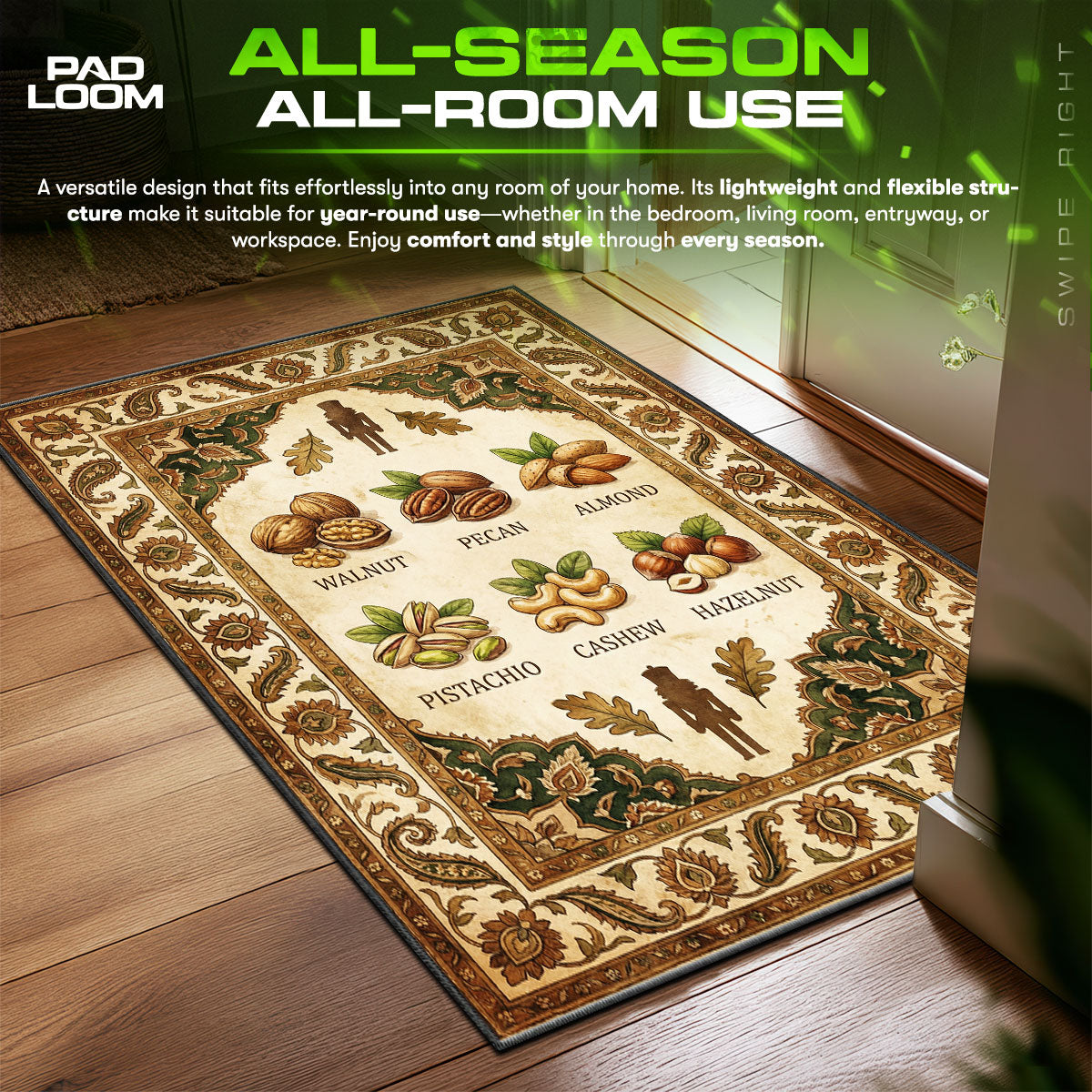 Detailed close-up of Nut rug pattern
