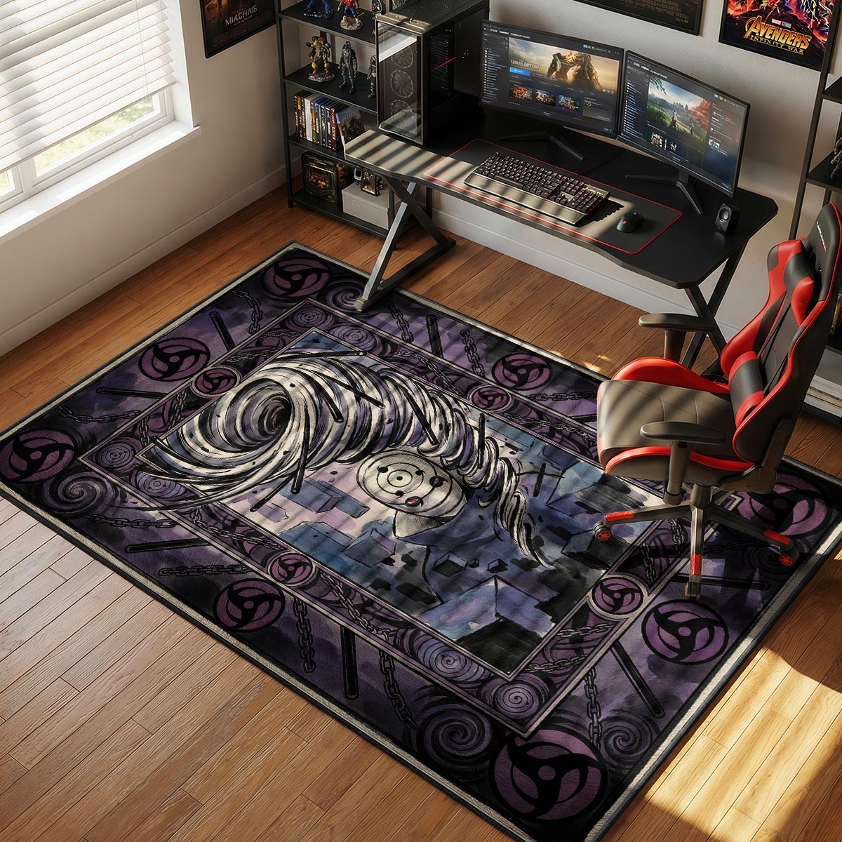 Obito Kamui Vortex Rug - Naruto Shippuden Chair Mat