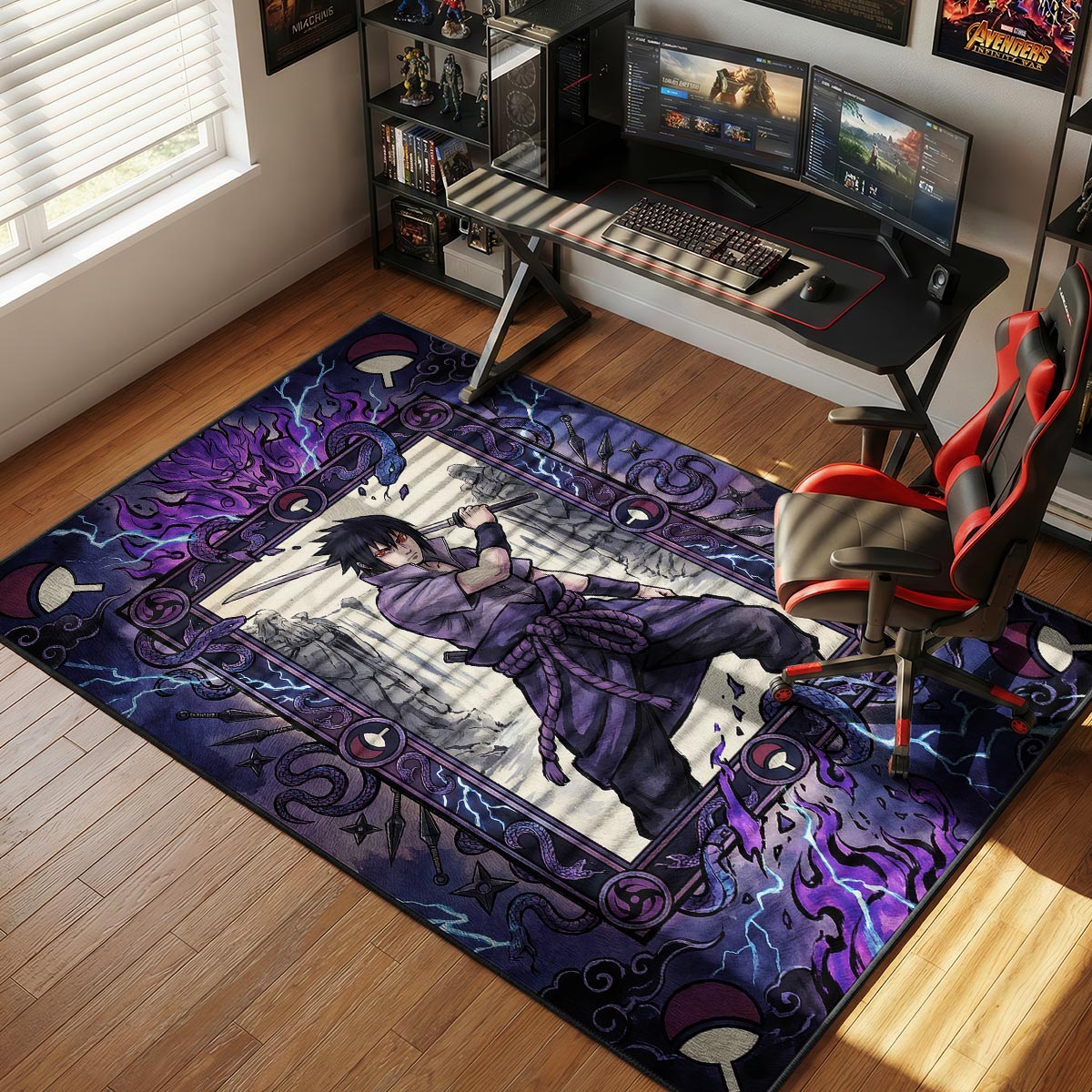Obito Kamui Vortex Rug - Naruto Shippuden Chair Mat
