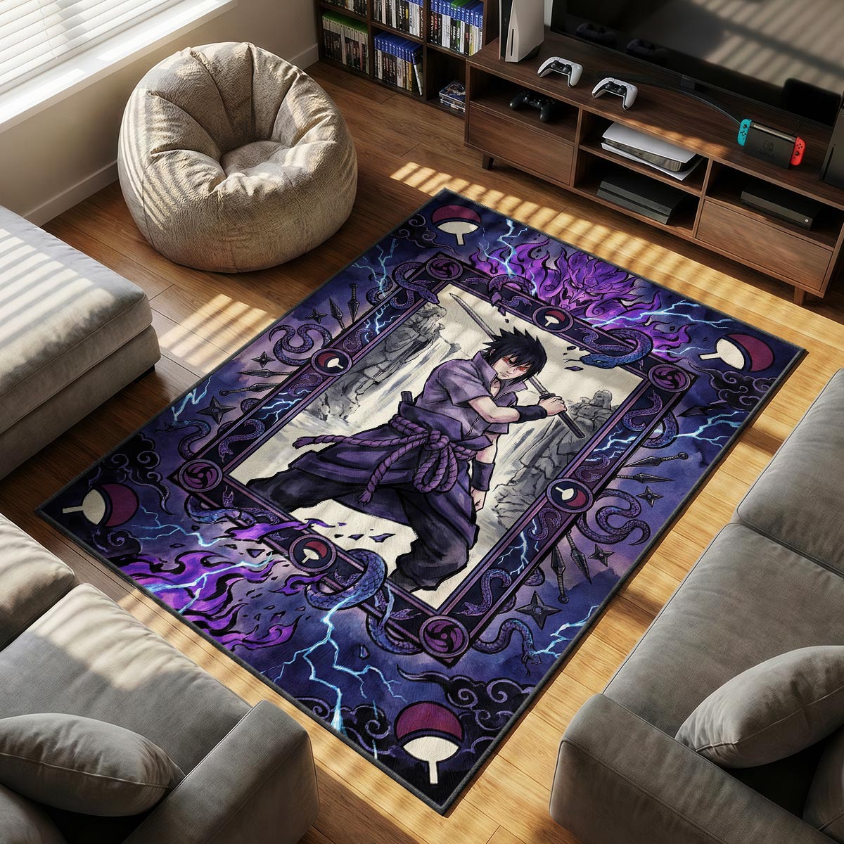 Obito Kamui Vortex Rug - Naruto Shippuden Chair Mat