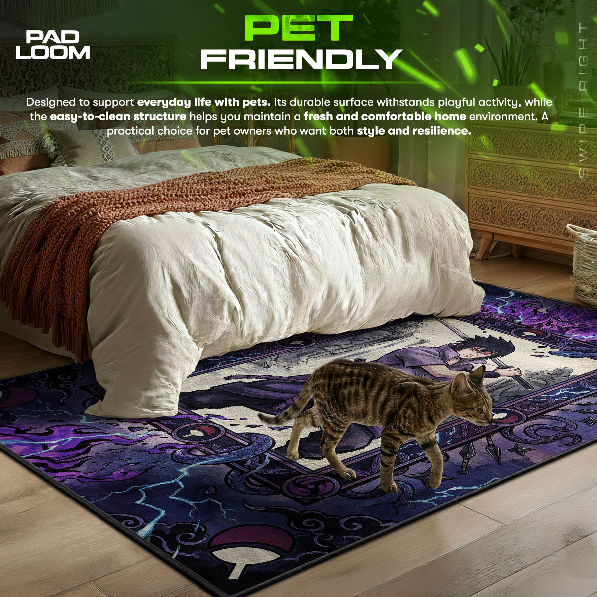 Obito Kamui Vortex Rug - Naruto Shippuden Chair Mat