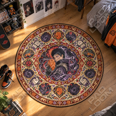 Obito Unmasked Round Rug - Naruto Chair Mat