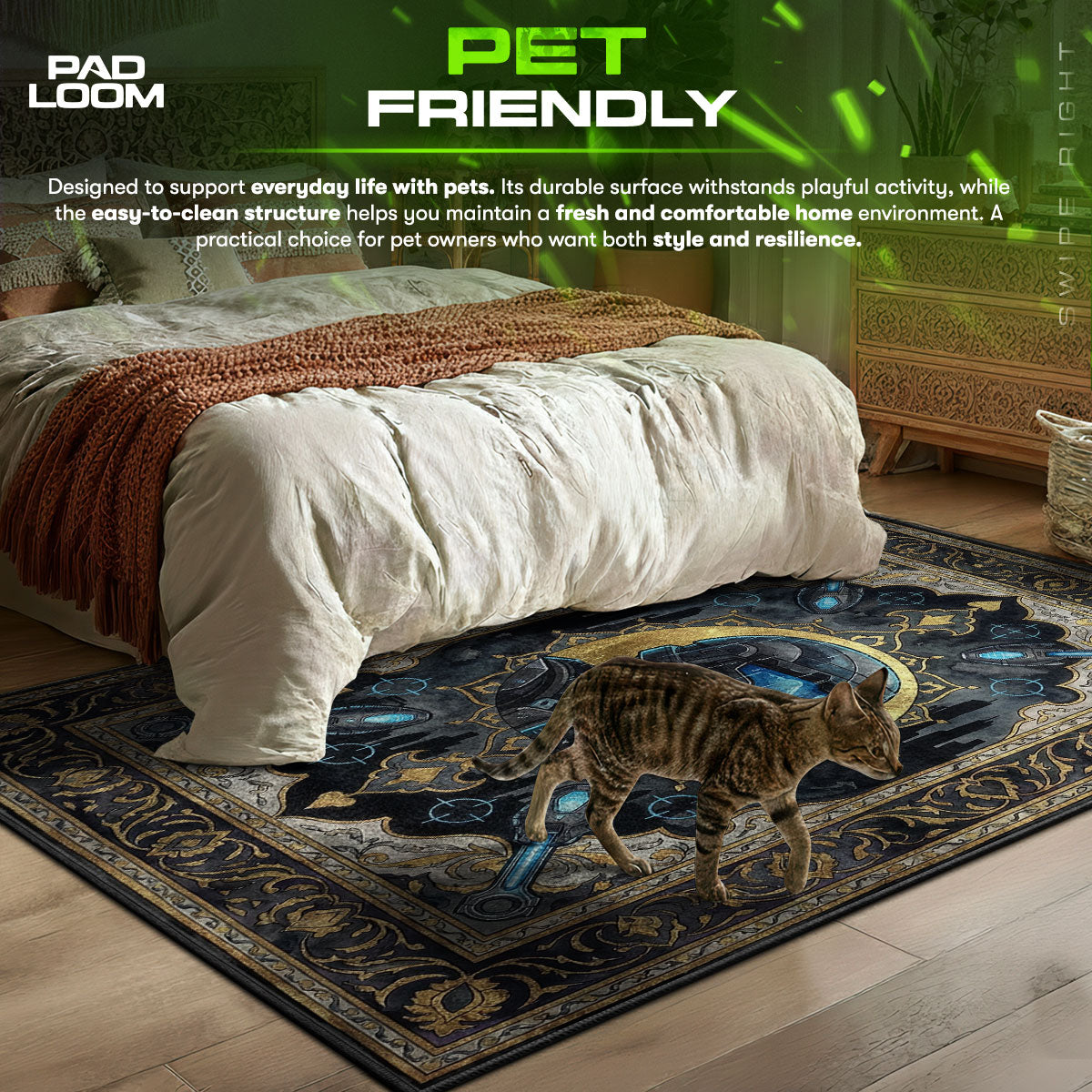 ODST Rain Noir Rug - Halo Chair Mat