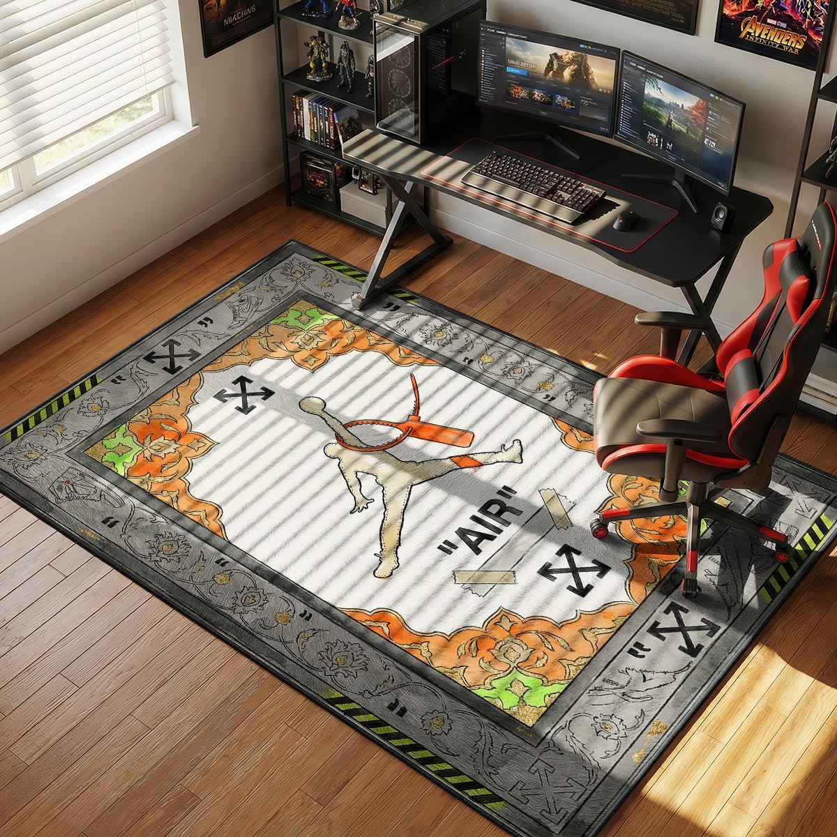 Off White Air Industrial Crest Hypebeast Floor rug — main product view