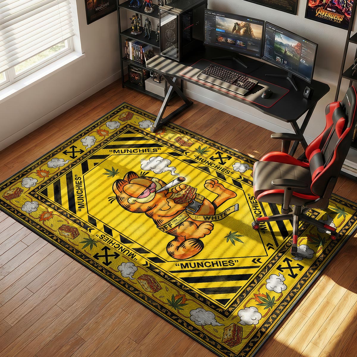 Off White Garfield Industrial Street Floor rug — main product view