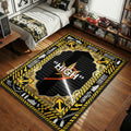 Off-White High Quote Zip Tie Hazard Yellow Black hypebeast area rug
