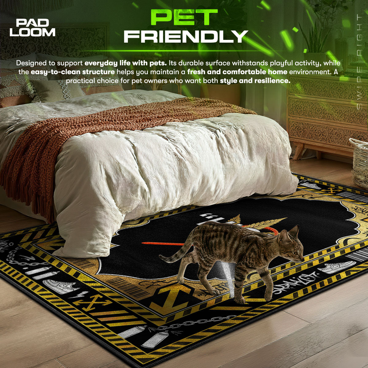 Off-White High Zip Tie Rug - Sneakerhead Floor Mat