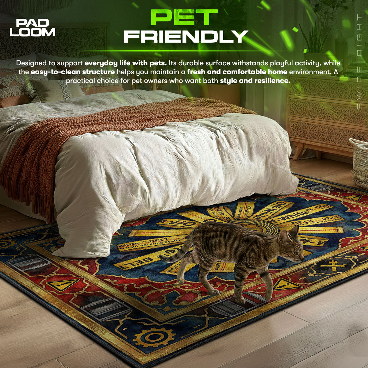 Off-White Industrial Belt Rug - Streetwear Floor Mat