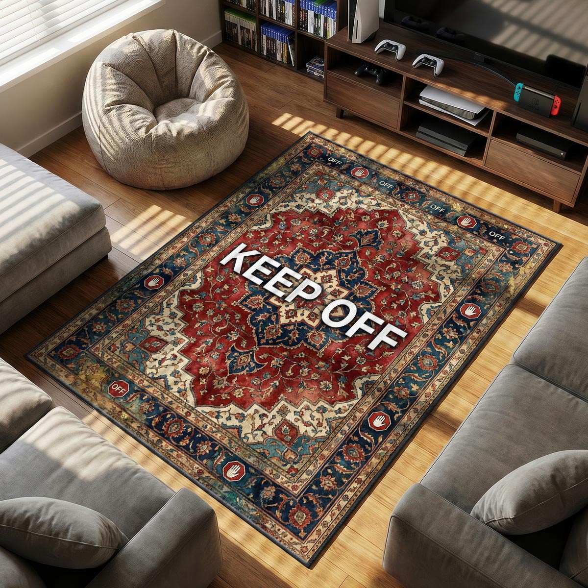 Off-White Keep Off Rug - Ironic Floor Mat Decor