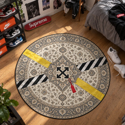 Off-White Medallion Round Rug - Hypebeast Chair Mat