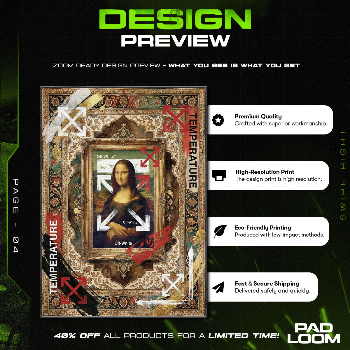 Off-White Mona Lisa Rug - Renaissance Street Decor