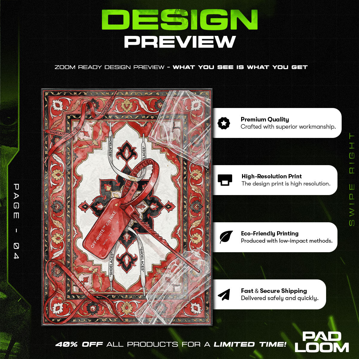 Decor character design printed on rug
