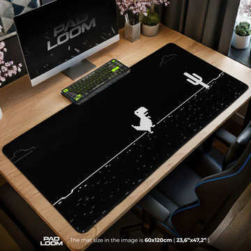 Offline Dino Mouse Pad - Retro Pixel Gaming Desk Mat