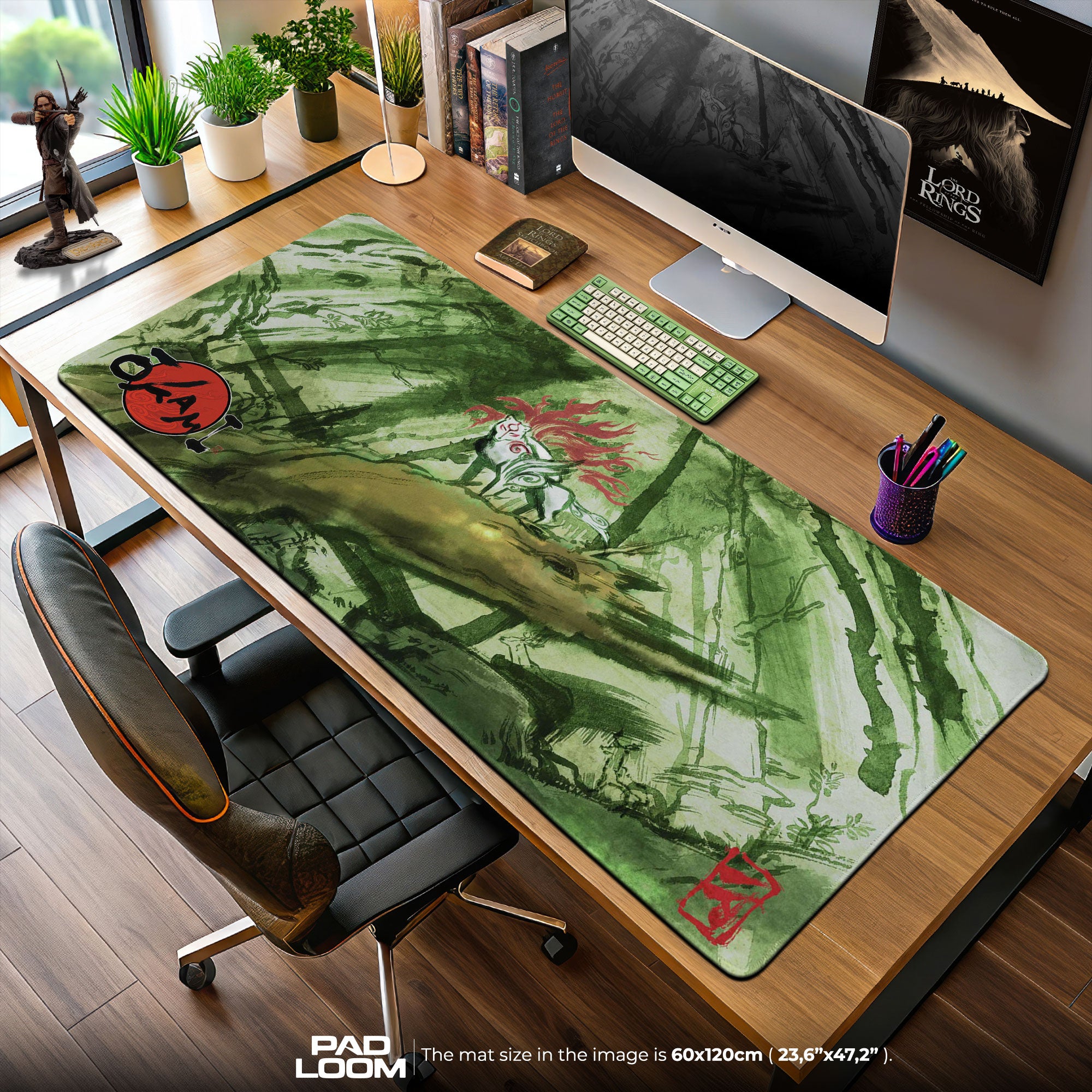 Okami Mouse Pad, Amaterasu Forest Gaming Desk Mat