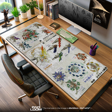 Okami Mouse Pad, Amaterasu Forms Gaming Desk Mat