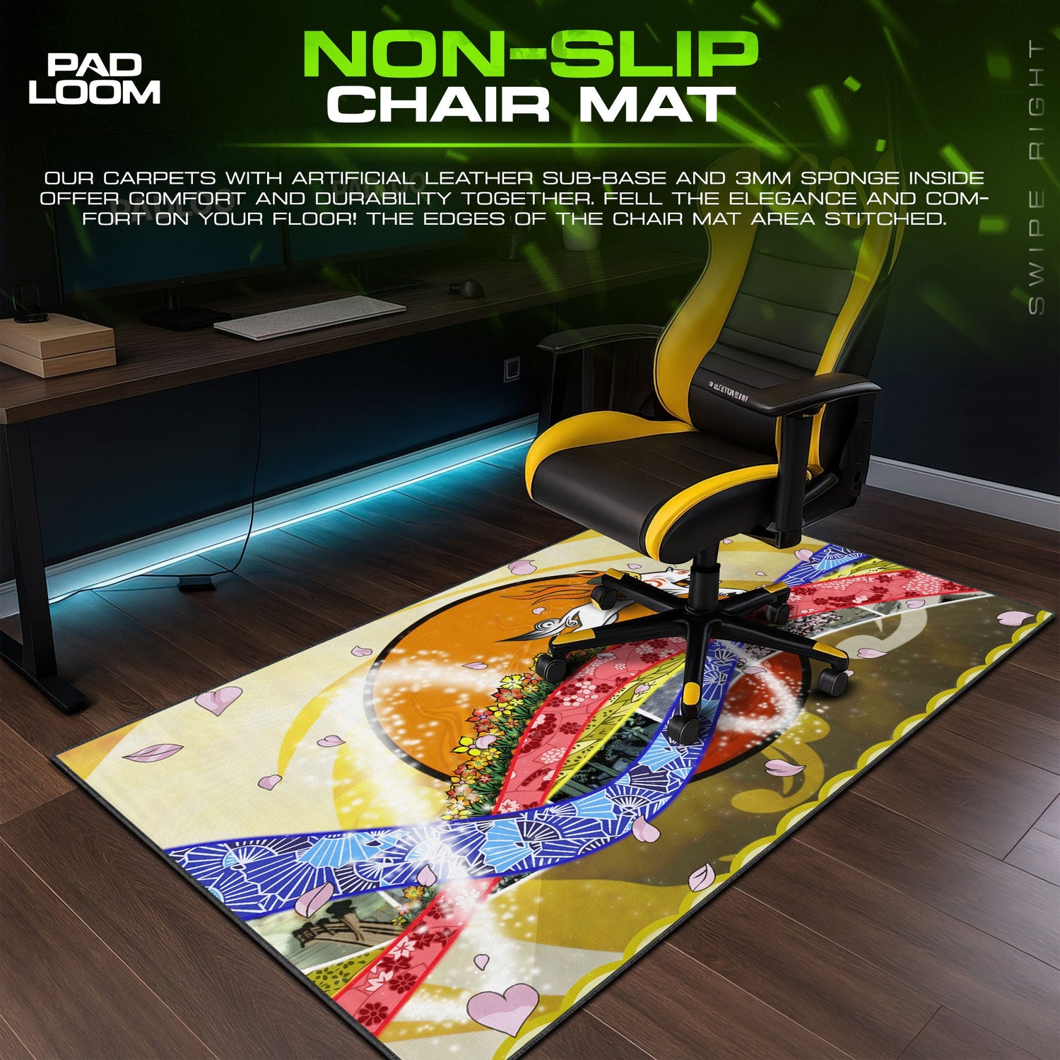 Okami Mouse Pad, Amaterasu Sunrise Bridge Gaming Desk Mat Padloom