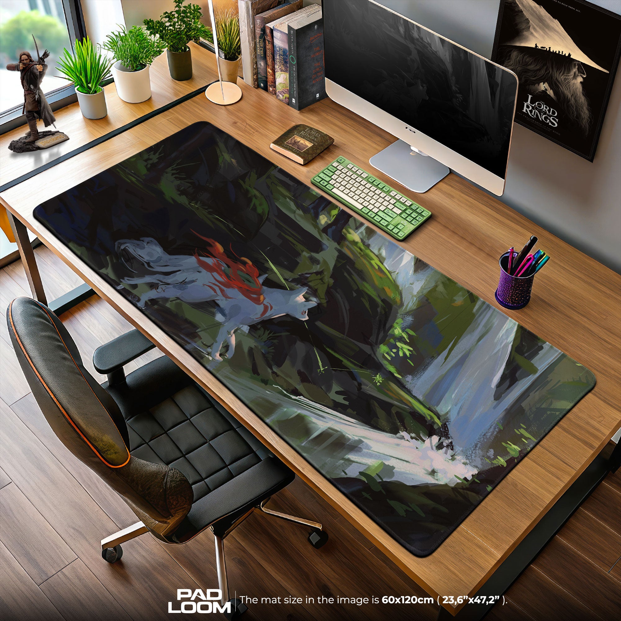 Okami Mouse Pad, Nippon Map Gaming Desk Mat