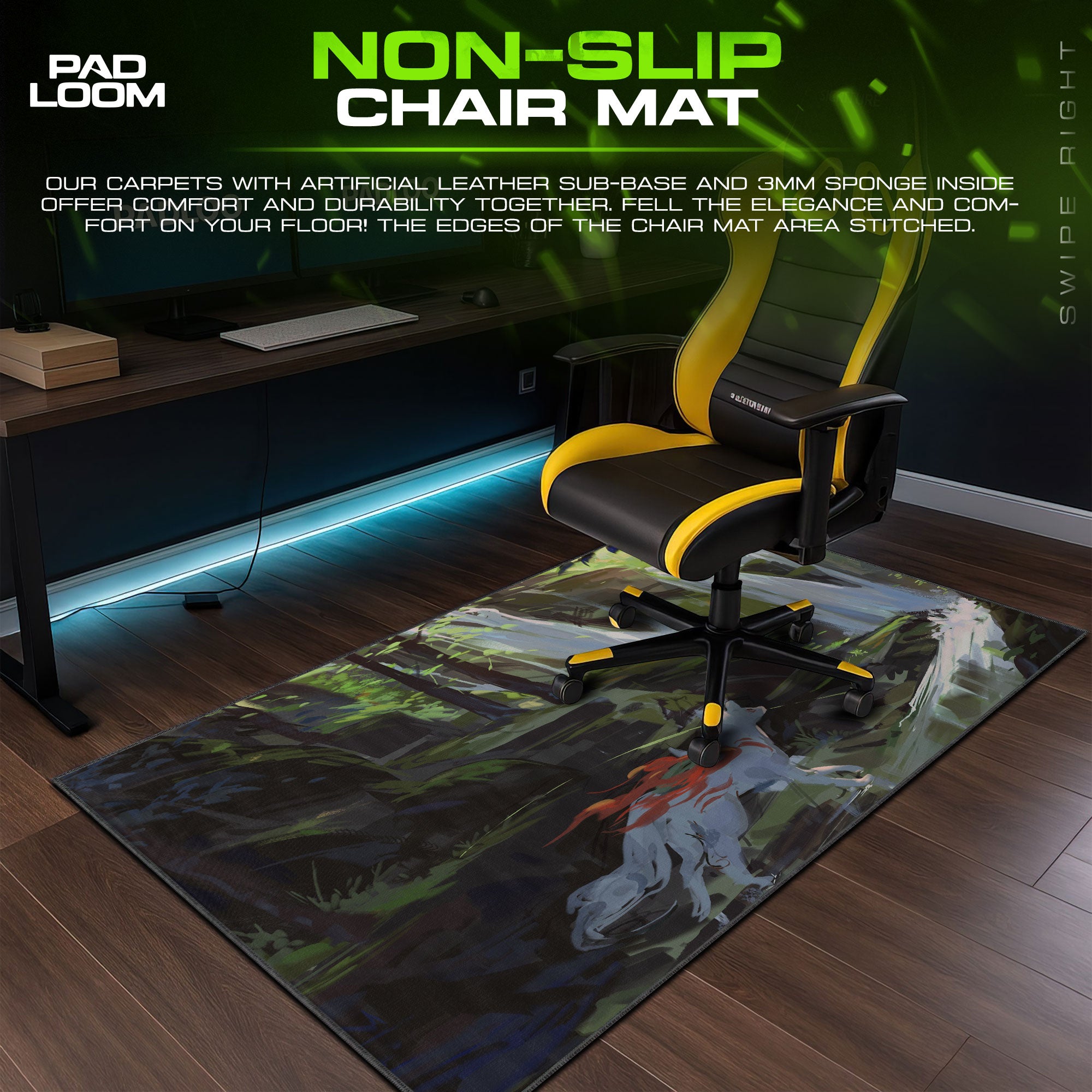 Okami Mouse Pad, Nippon Map Gaming Desk Mat