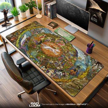 Okami Mouse Pad, Celestial Brush Art Gaming Desk Mat