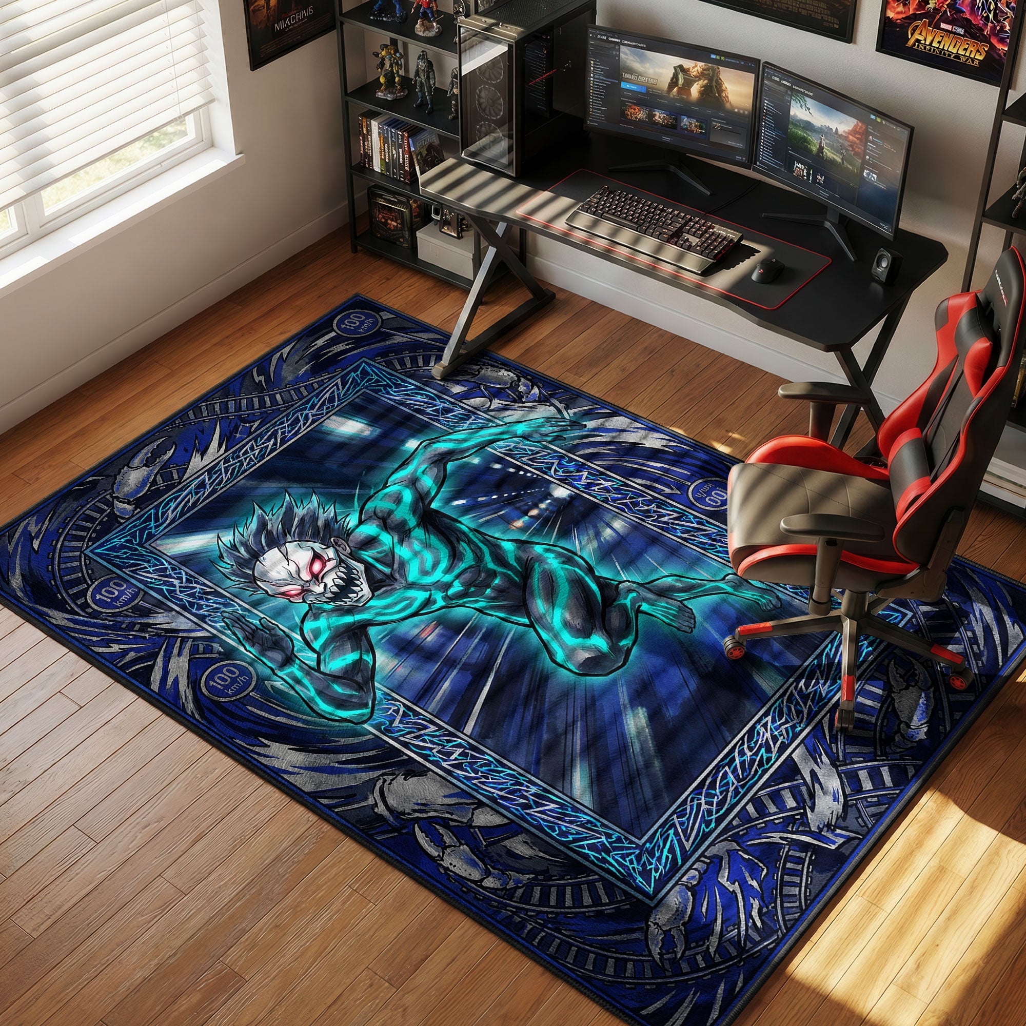Okarun Turbo Mode Rug - Dandadan Chair Mat – Padloom