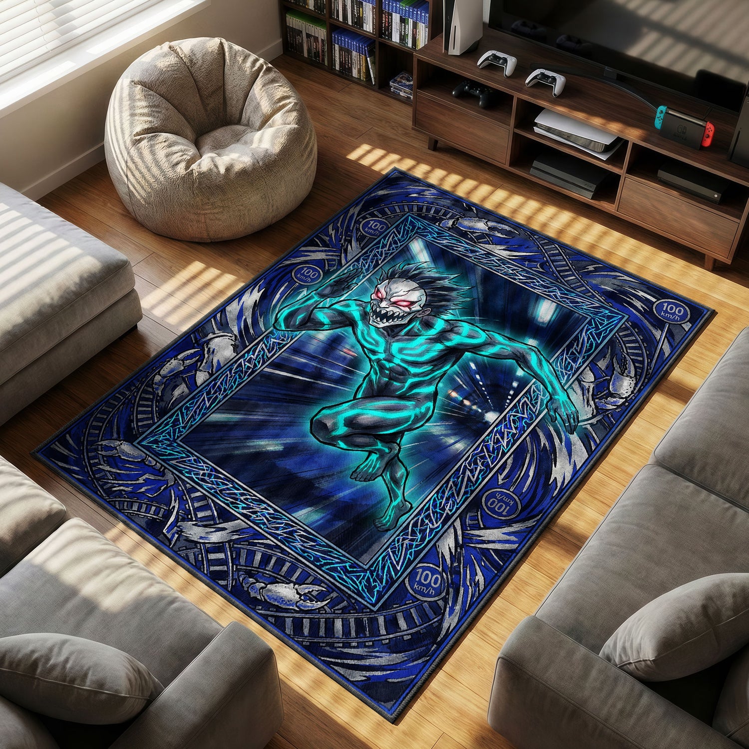 Okarun Turbo Mode Rug - Dandadan Chair Mat