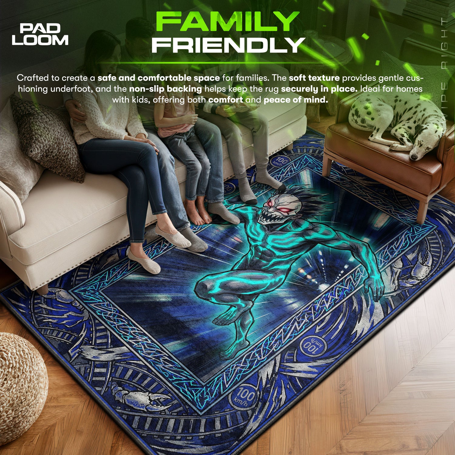 Okarun Turbo Mode Rug - Dandadan Chair Mat