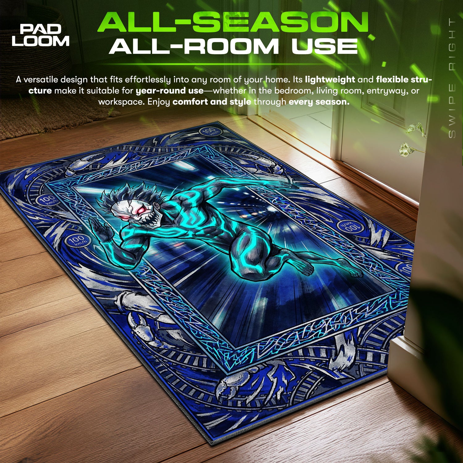 Okarun Turbo Mode Rug - Dandadan Chair Mat