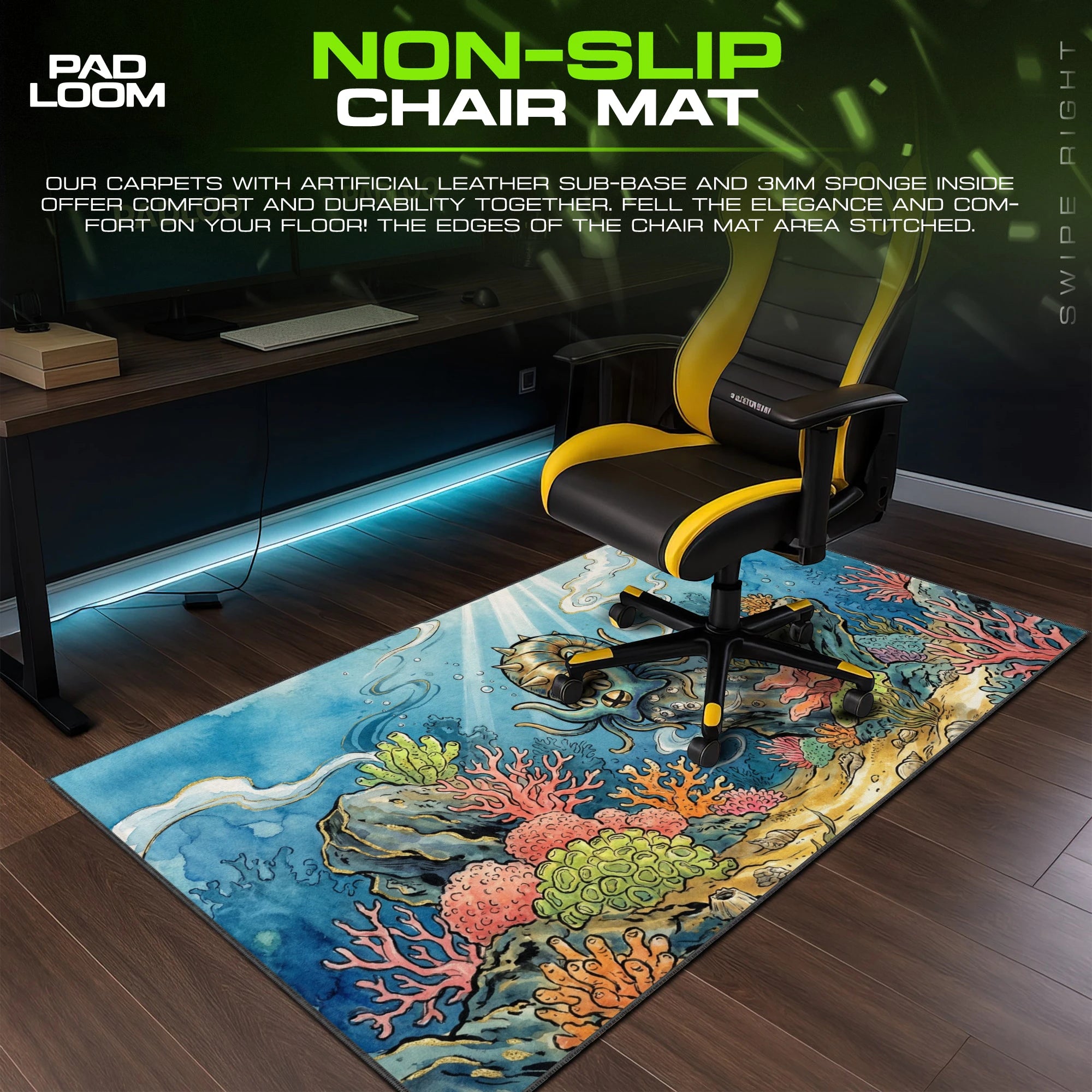 Omastar Coral Reef Mouse Pad - Pokemon Desk Mat