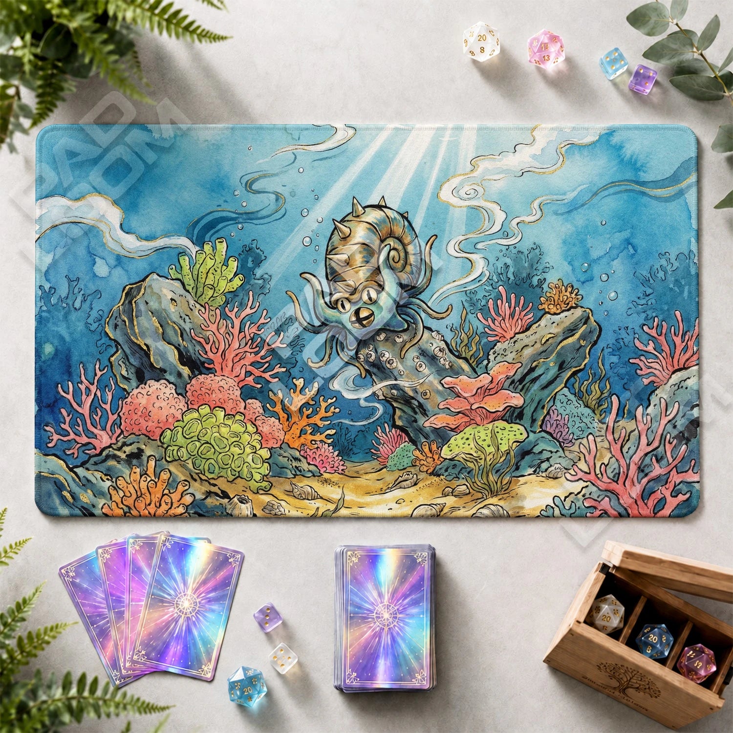 Omastar Reef Playmat - Pokemon TCG Mat - view 2