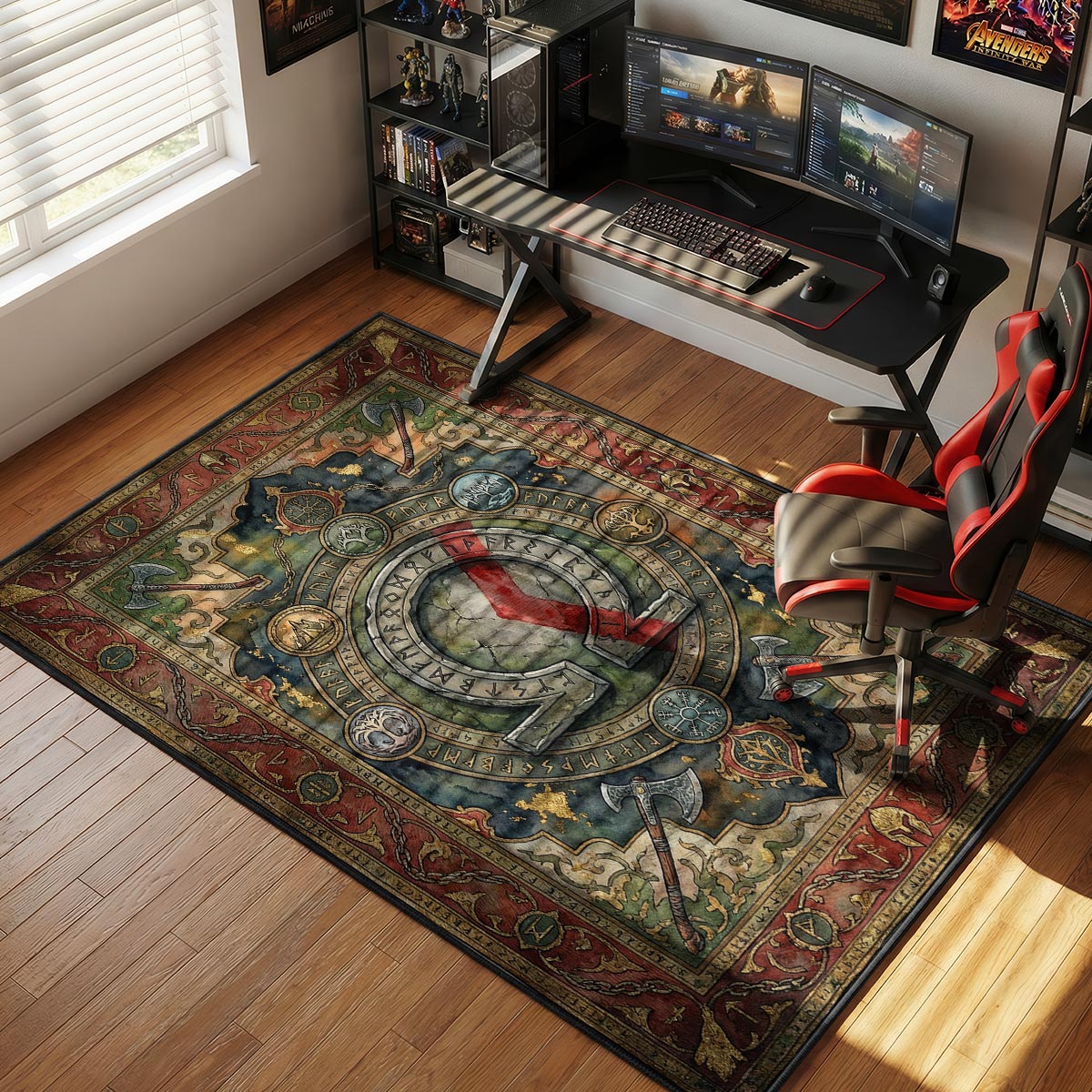 Omega Symbol Nordic Rug - God of War Chair Mat