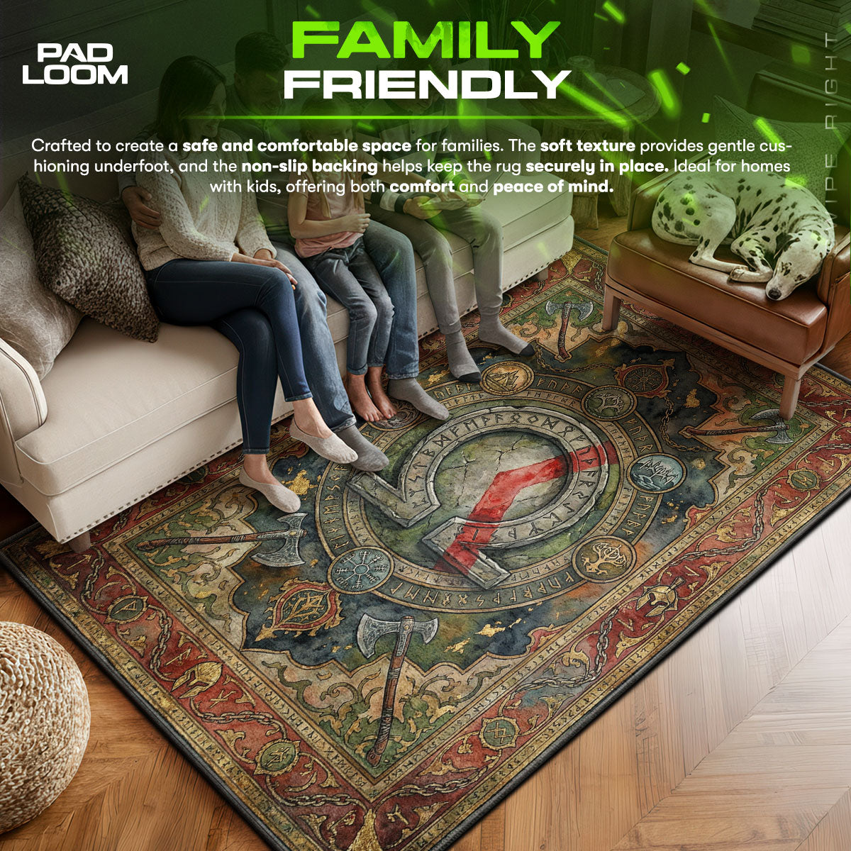 Omega Symbol Nordic Rug - God of War Chair Mat