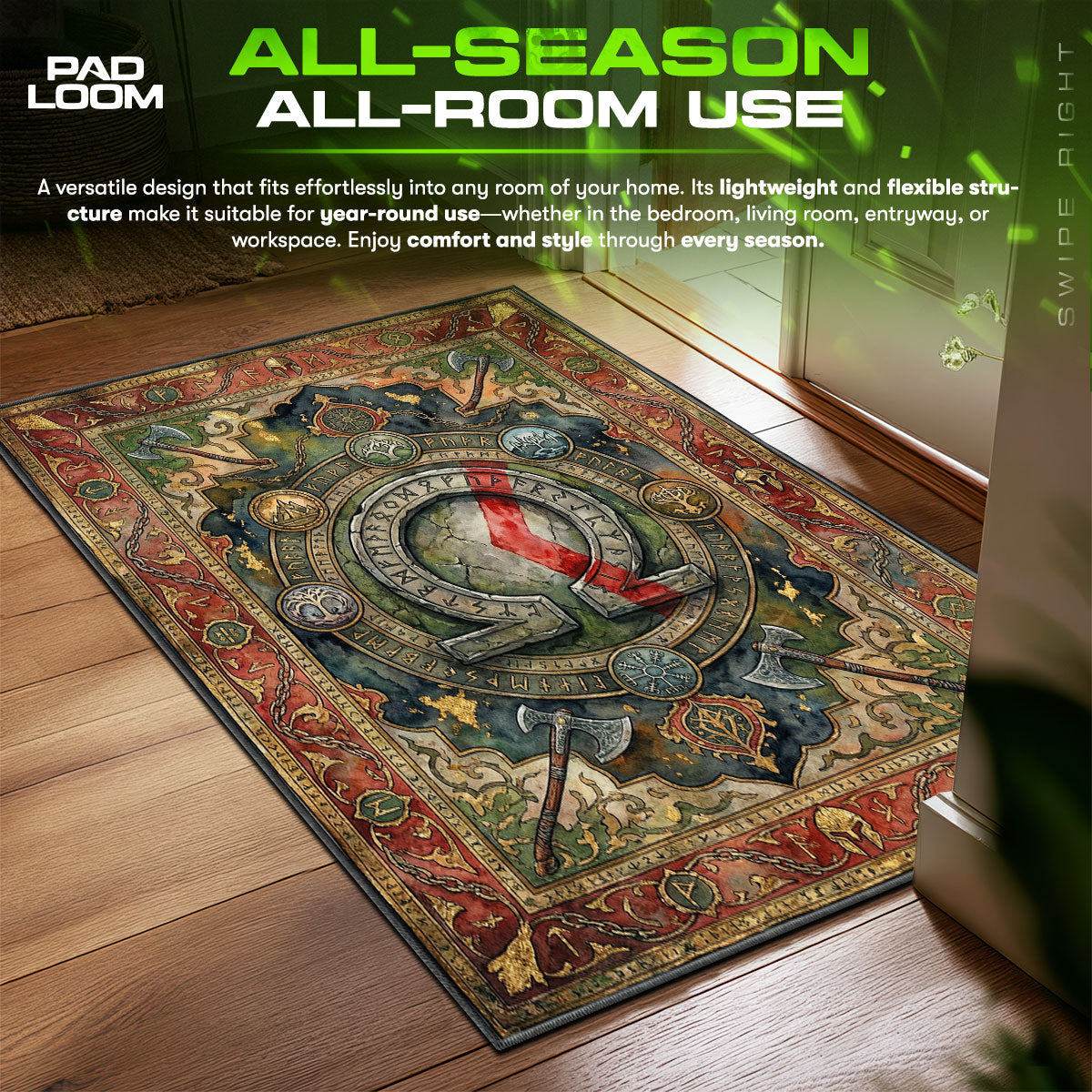 Omega Symbol Nordic Rug - God of War Chair Mat