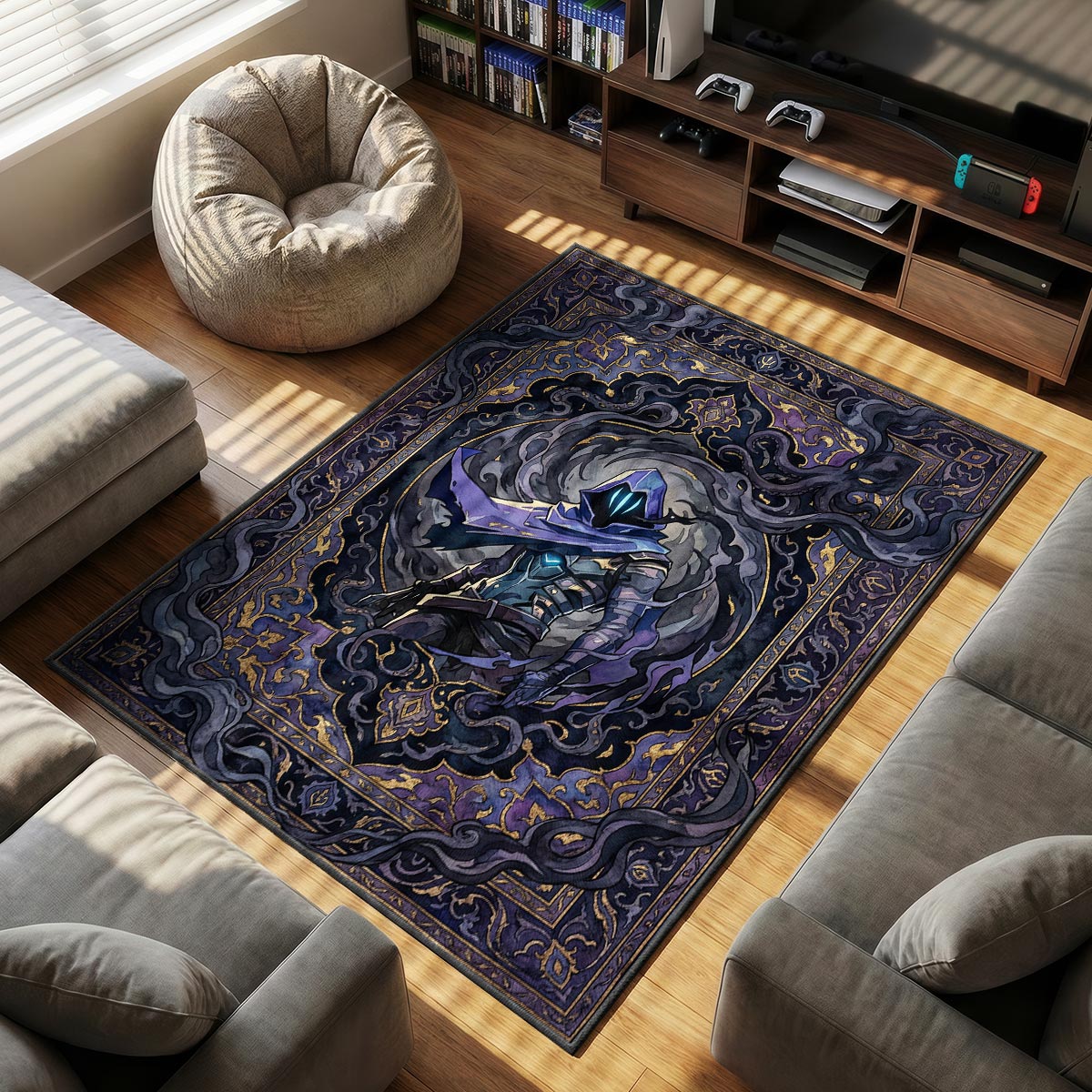 Omen Shadow Portrait Rug - Valorant Chair Mat