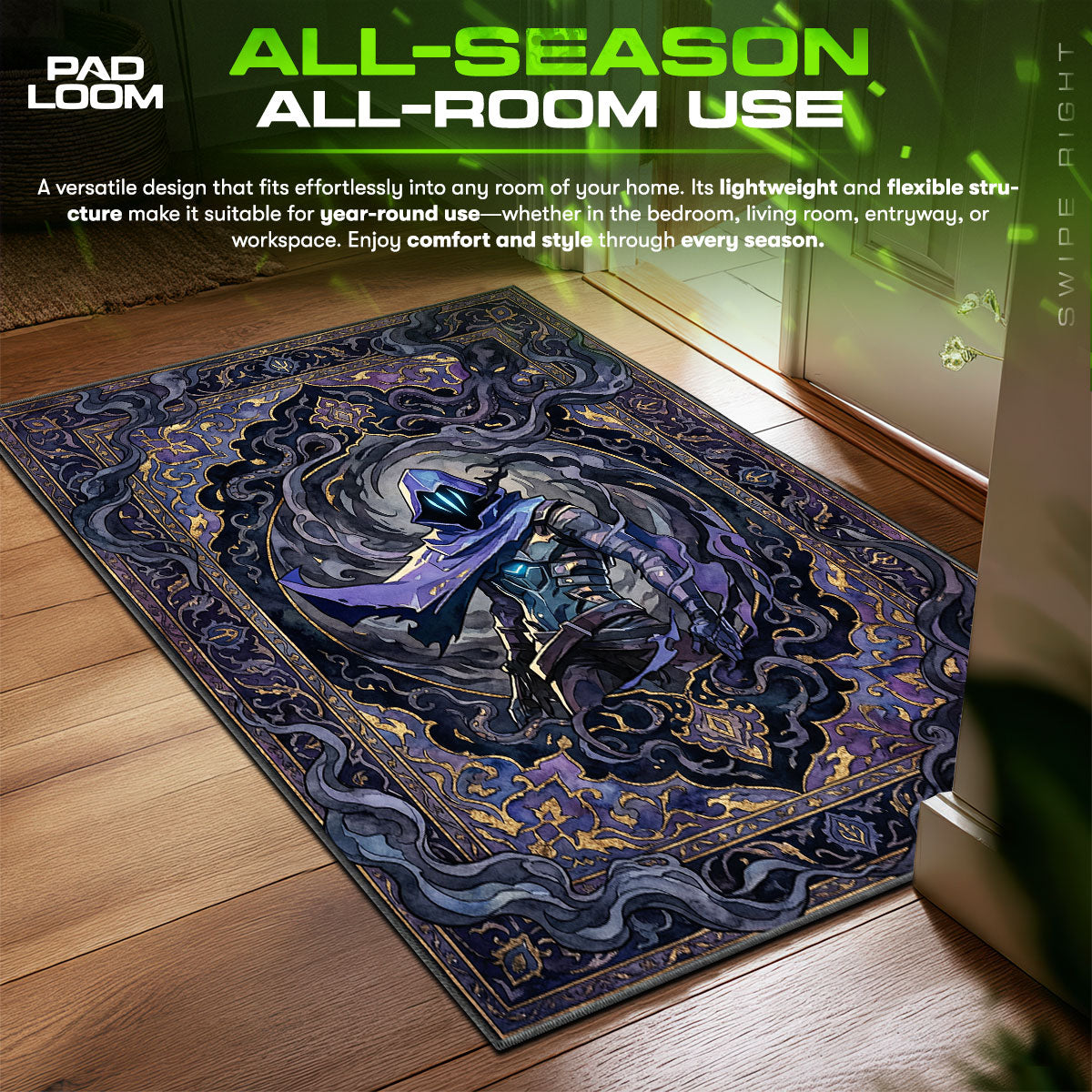 Omen Shadow Portrait Rug - Valorant Chair Mat