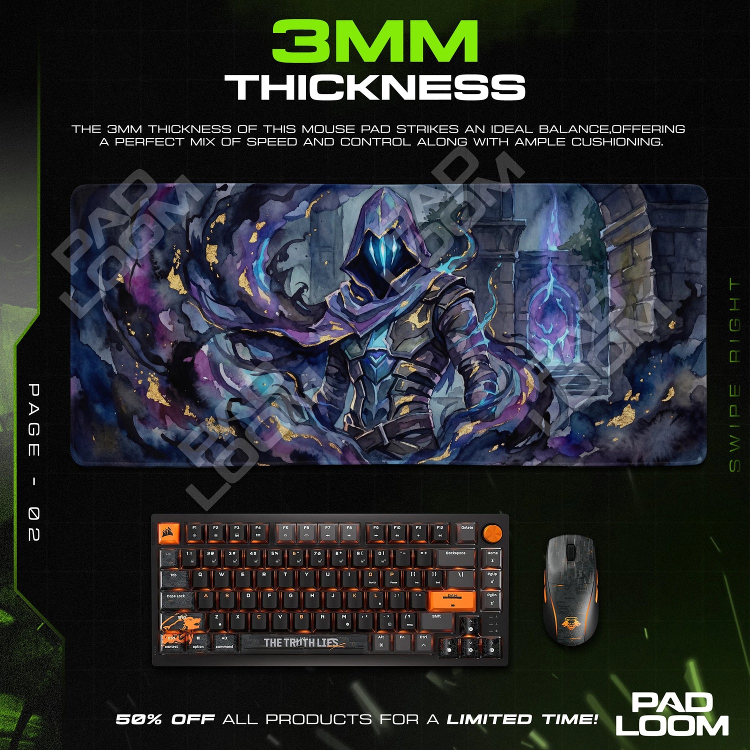 Omen Shadow Veil Mouse Pad - Valorant Desk Mat
