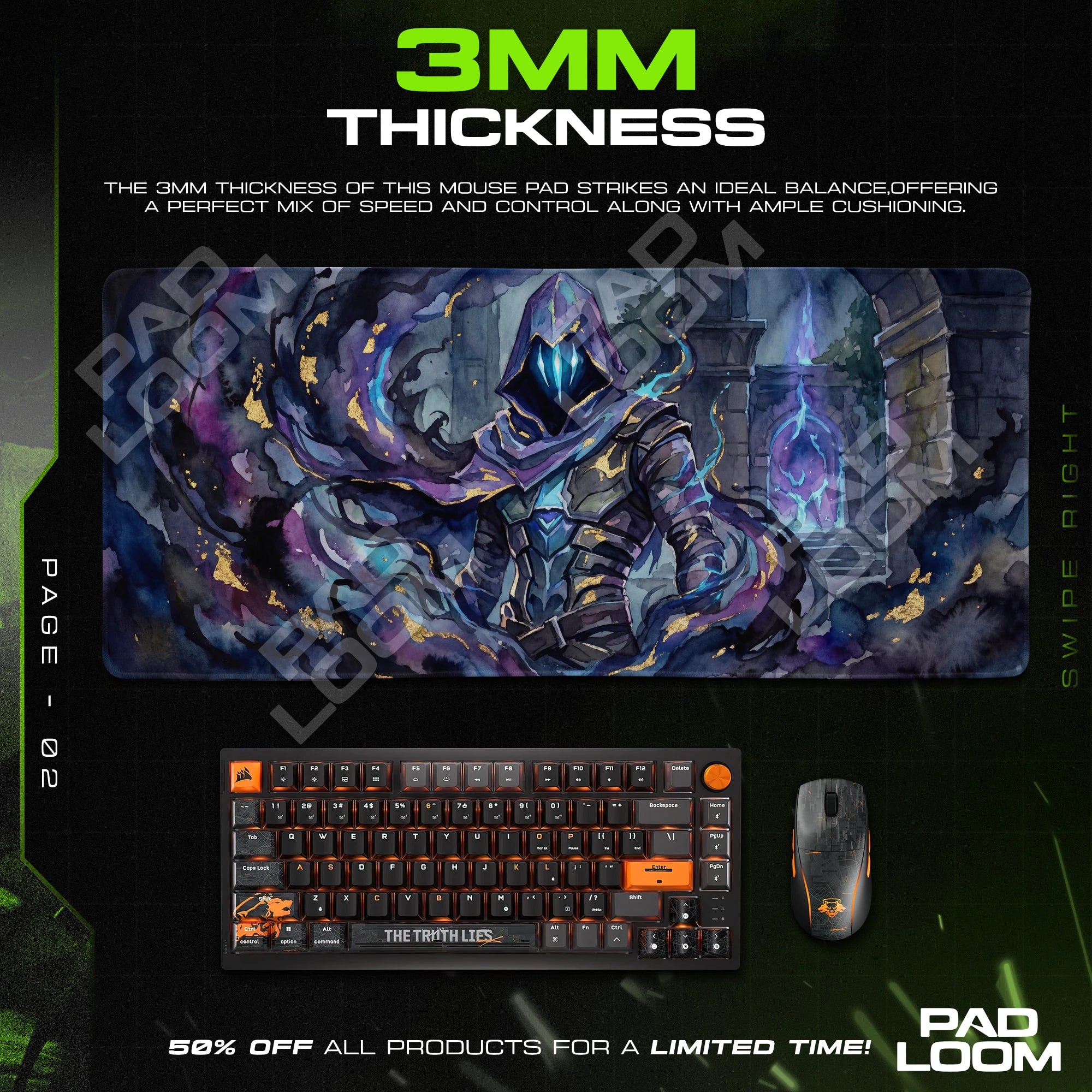 Omen Shadow Veil Mouse Pad - Valorant Desk Mat
