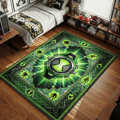 Omnitrix Alien DNA Rug - Ben 10 Room Mat