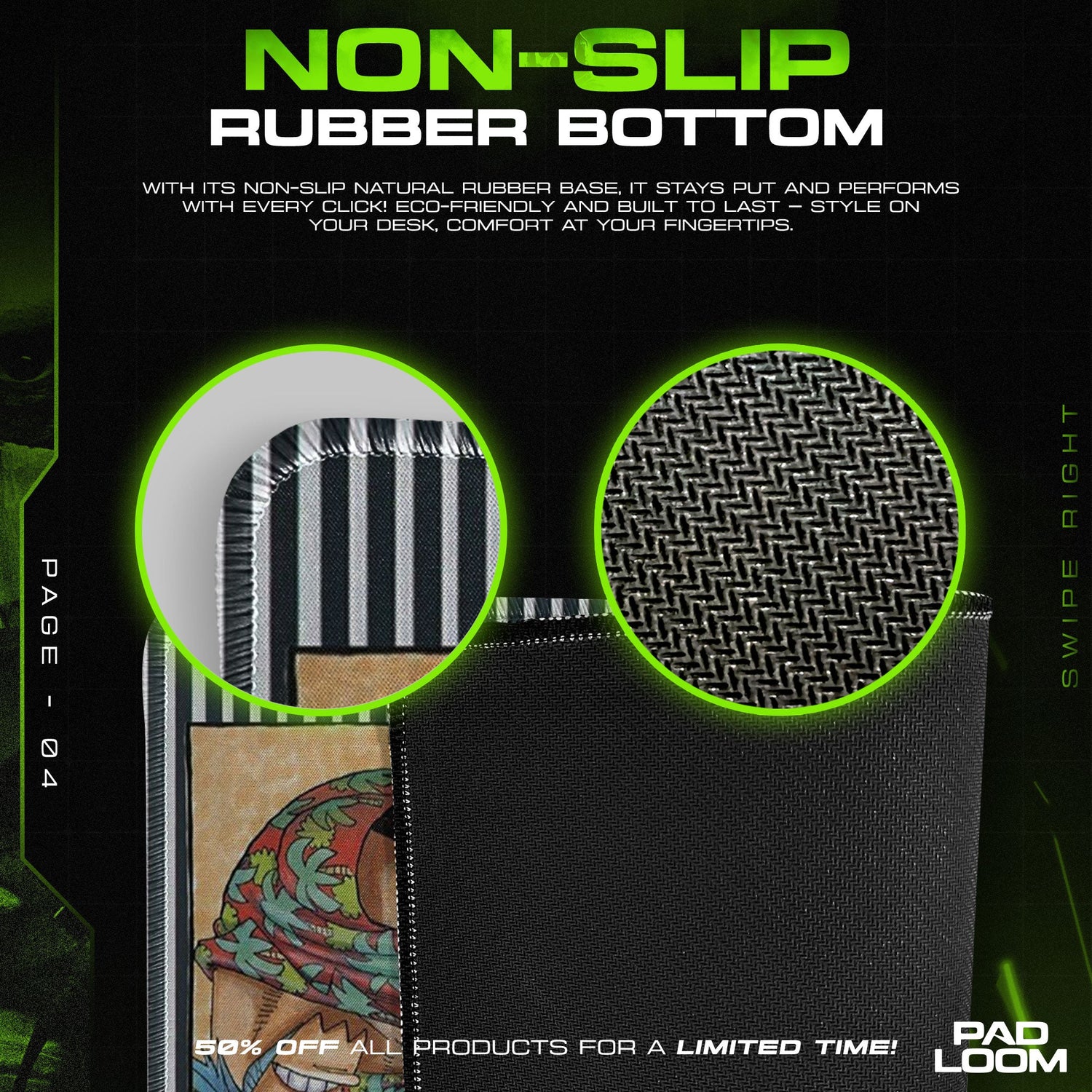 One Piece Enies Lobby Mouse Pad, Anime Desk Mat Padloom