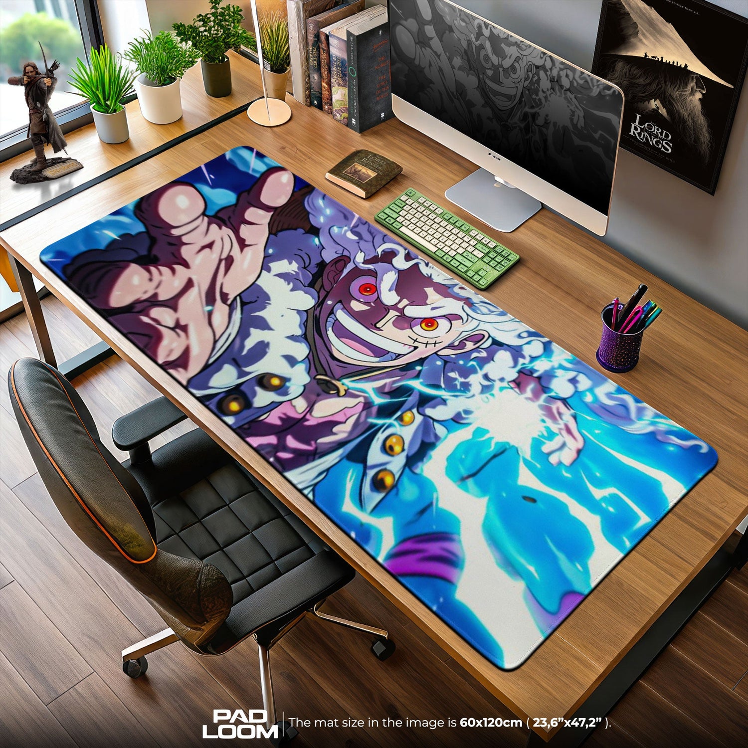 One Piece Luffy Gear 5 Mouse Pad, Anime Power Desk Mat – Padloom