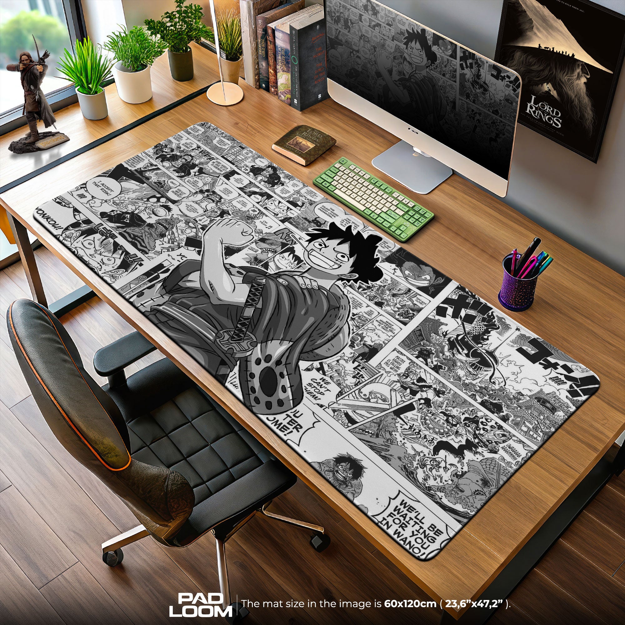 One Piece Luffy Wano Arc Mauspad, Anime Schreibtischmatte