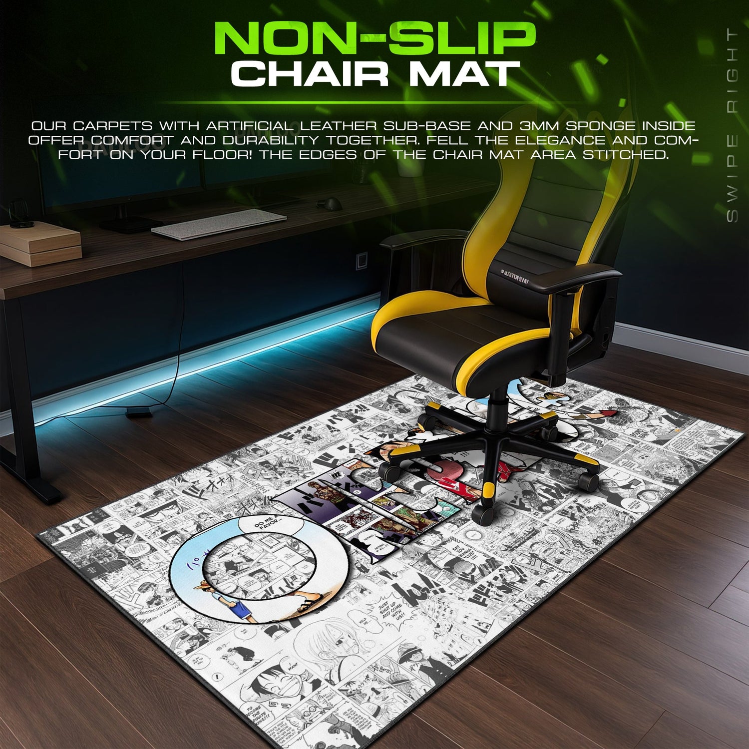 One Piece Manga Collage Mouse Pad – Anime Desk Mat Padloom